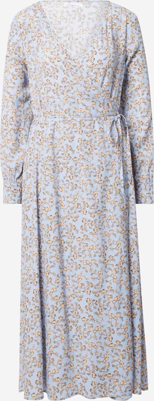 KnowledgeCotton Apparel Maxi Jurken Jurk Dames Lichtblauw