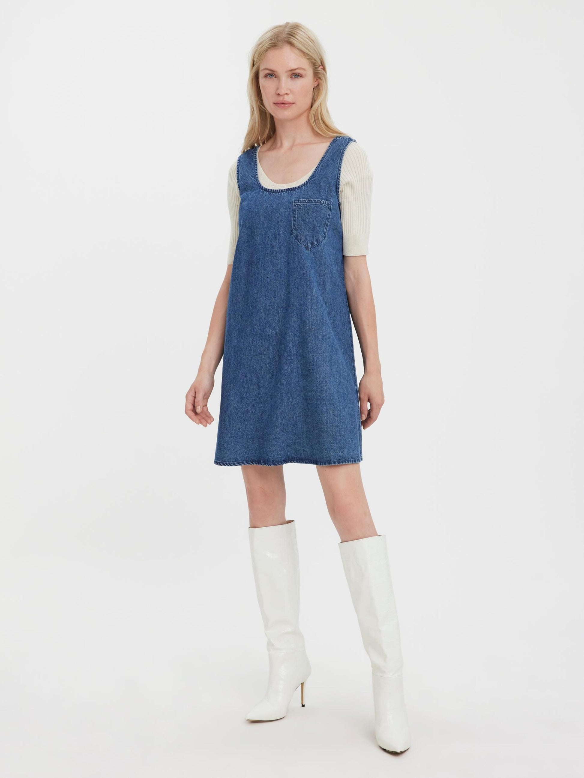 Vero Moda Mini Jurken Jurk Christie Dames Blauw