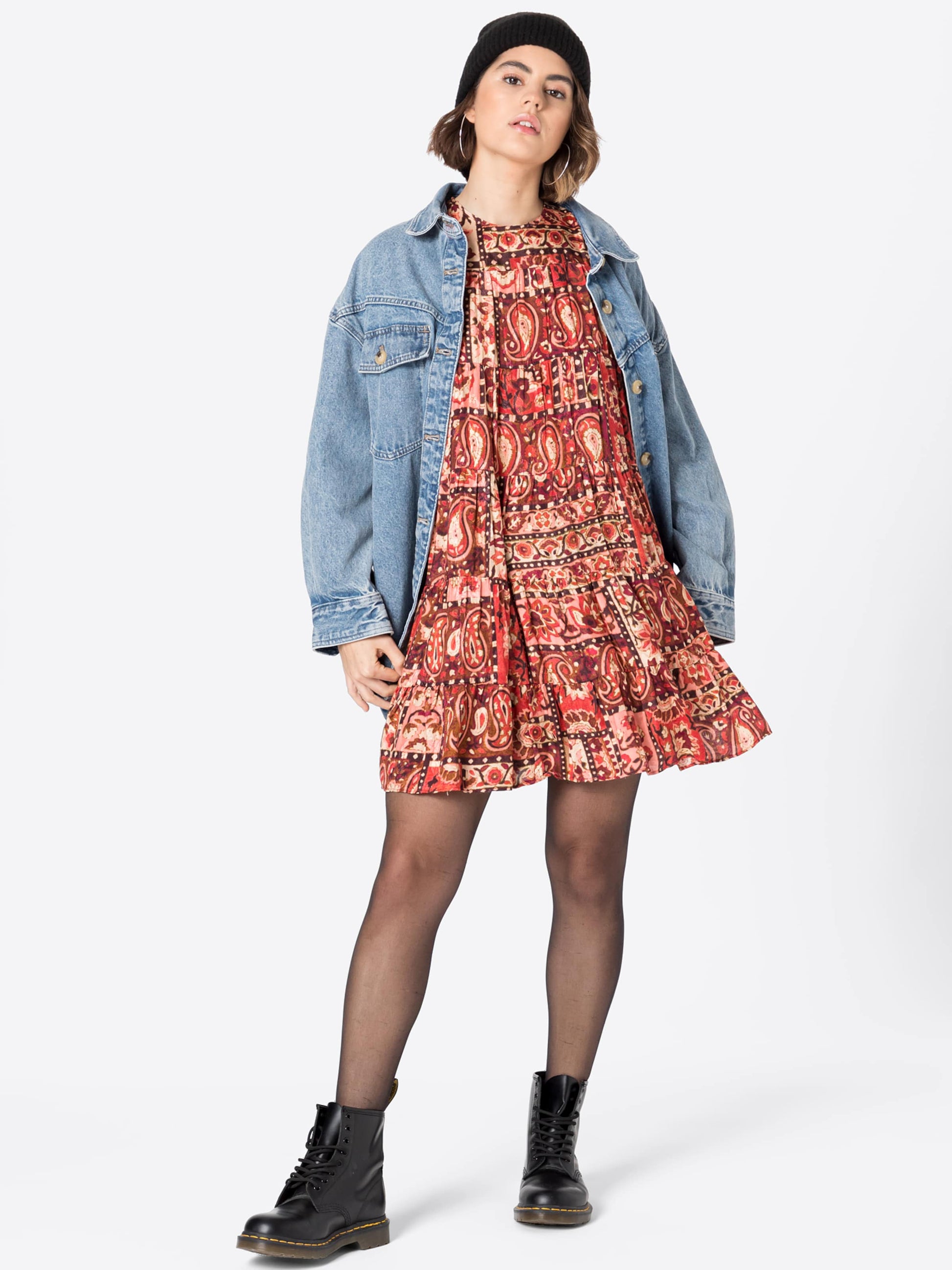WAREHOUSE Mini Jurken Jurk Dames Rood / Donkerrood