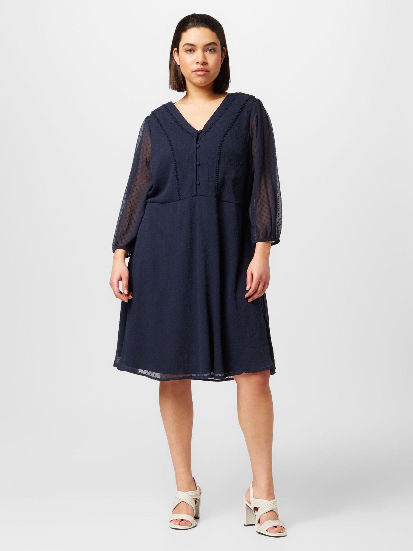 ONLY CARMAKOMA Mini Jurken Jurk NEW BETTINA Dames Nachtblauw