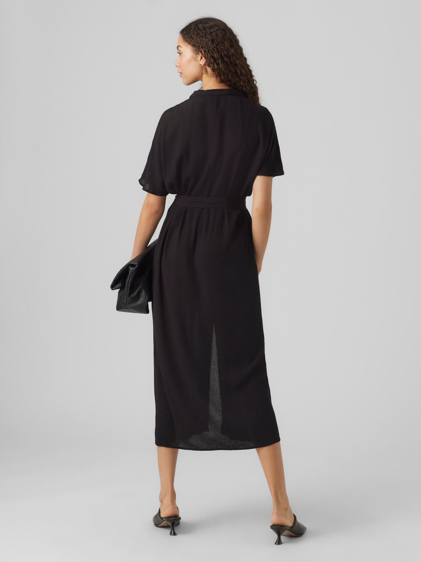 Vero Moda Tall Blousejurken Blousejurk Menny Dames Zwart