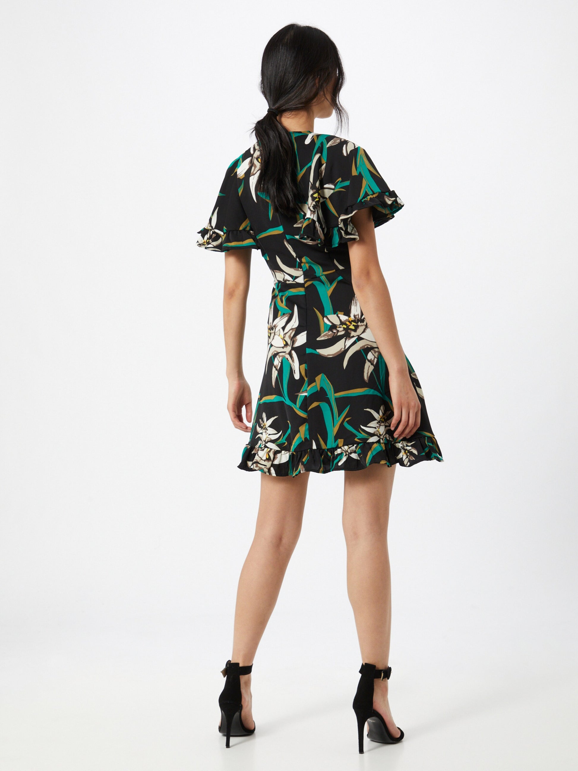 AX Paris Mini Jurken Jurk Tropical Dames Zwart