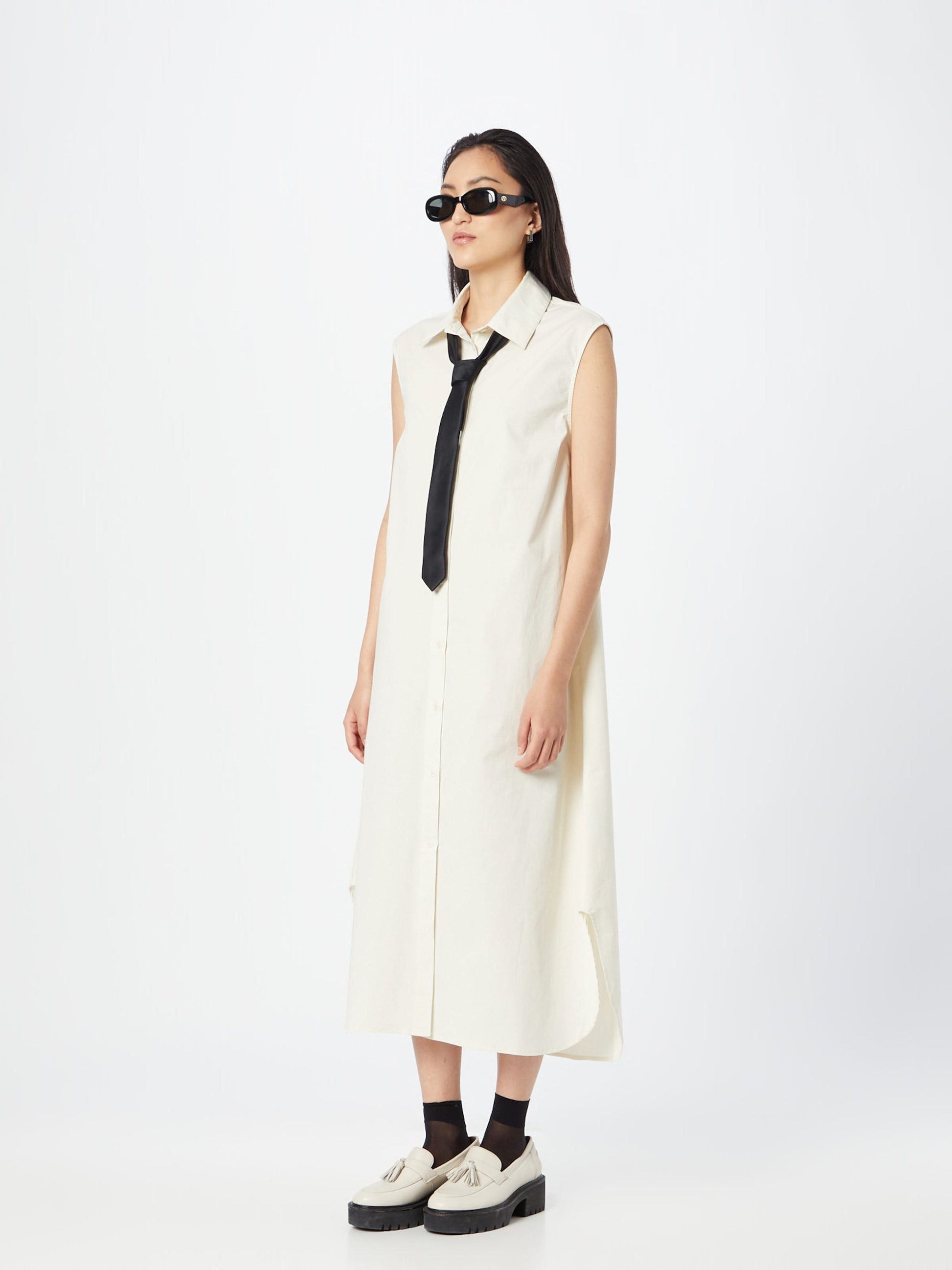 Minimum Blousejurken Blousejurk ZASIO Dames Ecru