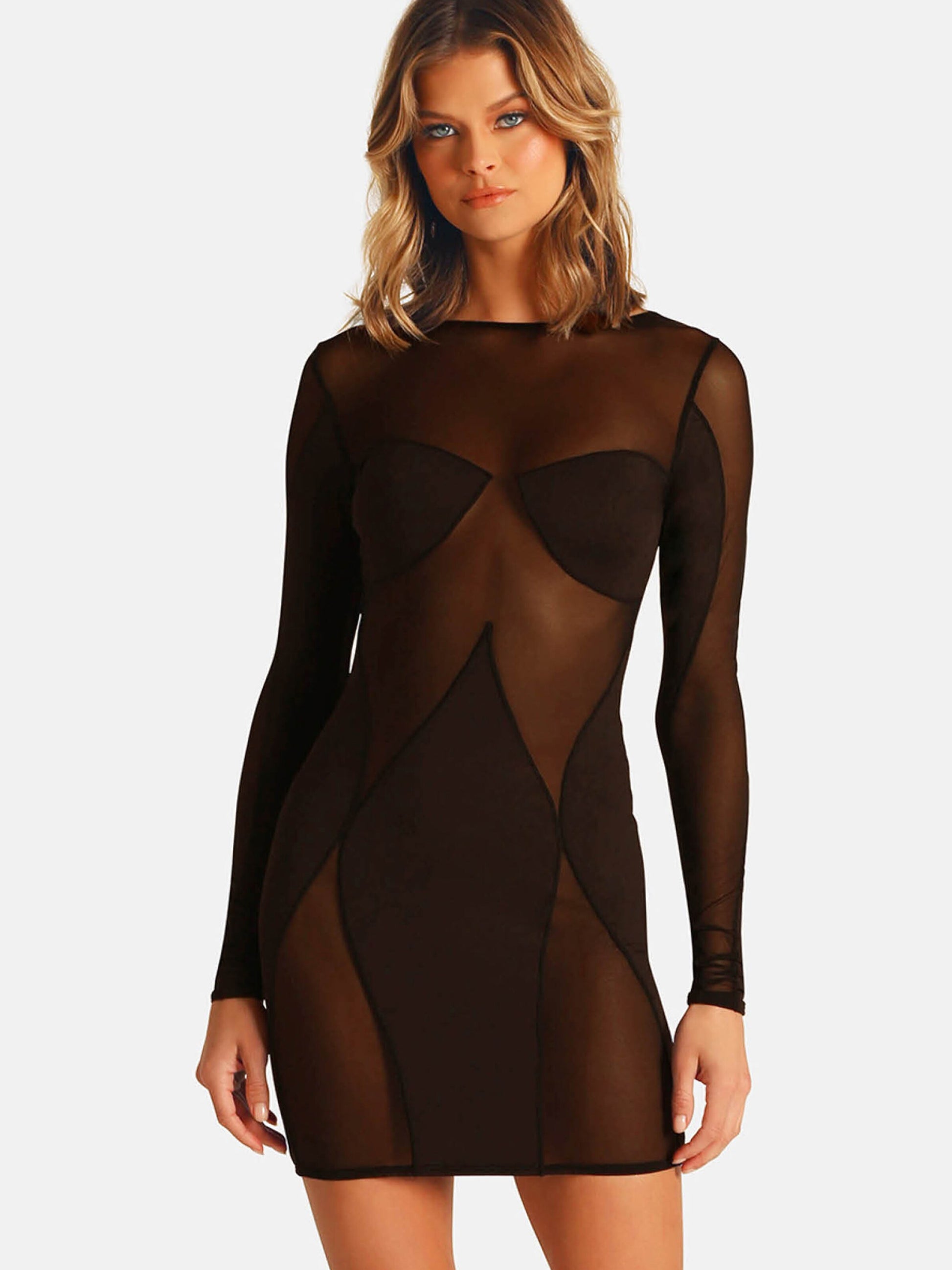 OW Collection Mini Jurken Jurk SIERRA Dames Zwart