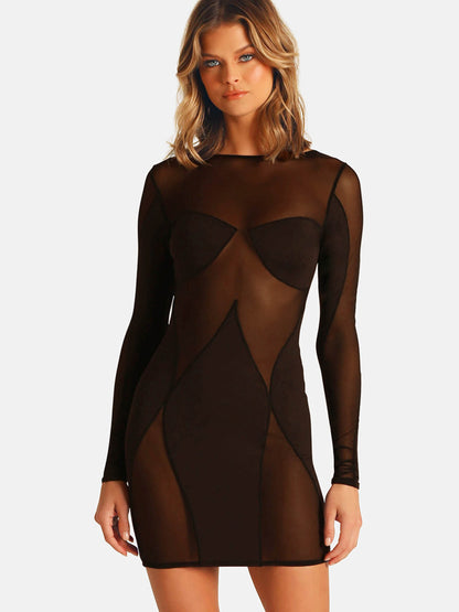 OW Collection Mini Jurken Jurk SIERRA Dames Zwart