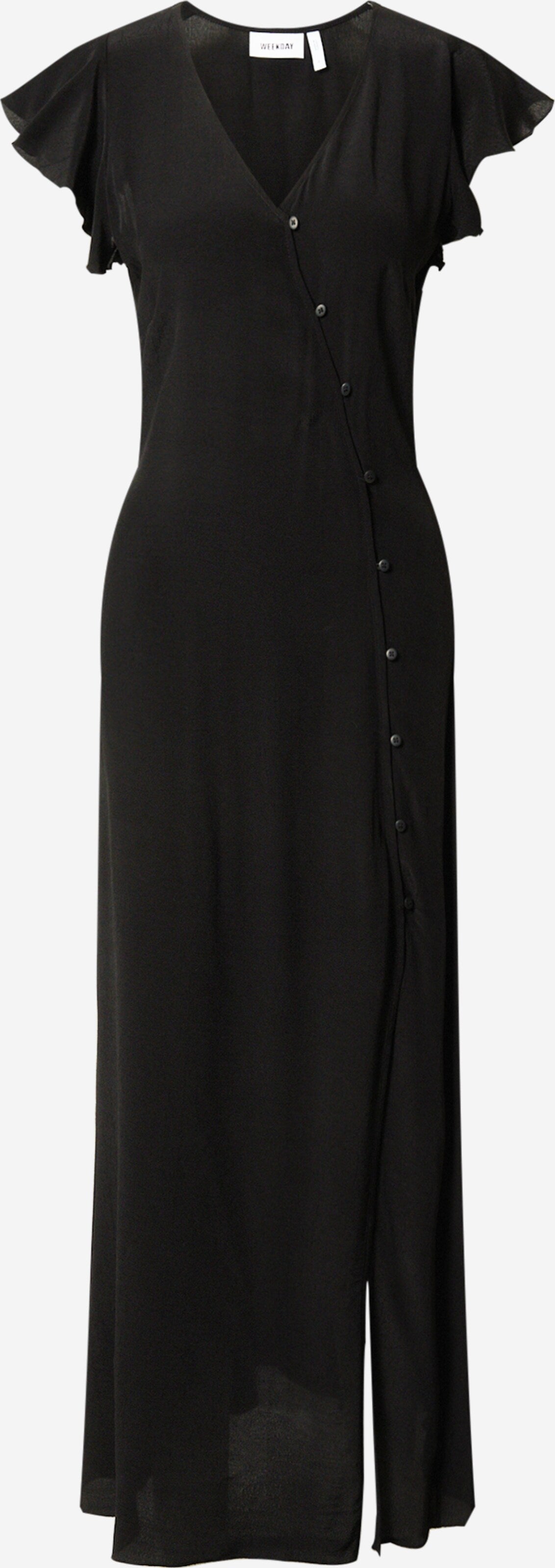 WEEKDAY Maxi Jurken Jurk Flora Dames Zwart