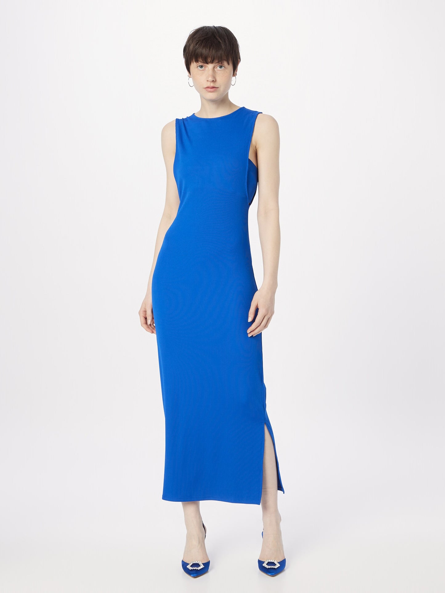 Calvin Klein Maxi Jurken Jurk Dames Royal Blue/koningsblauw
