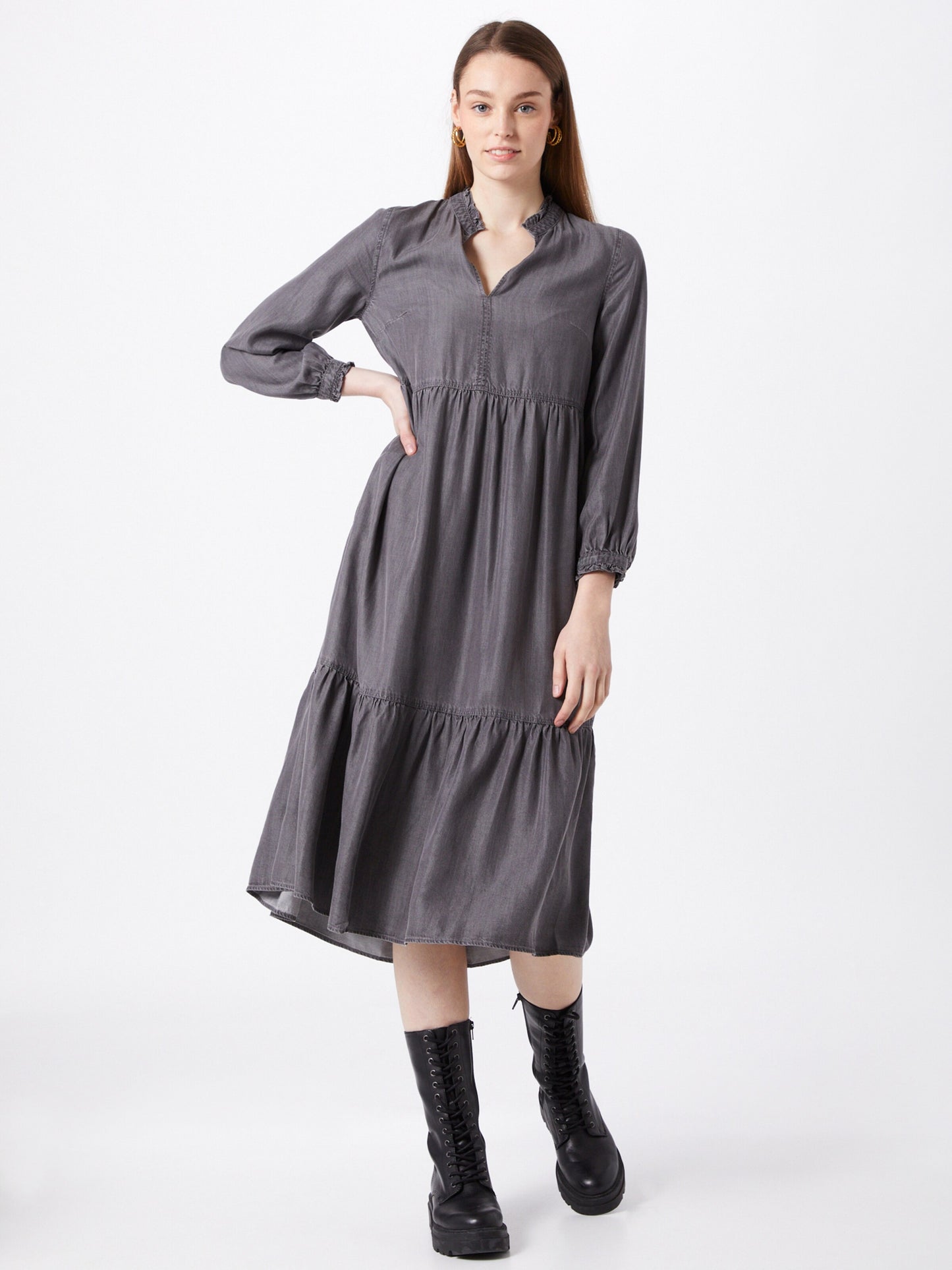 Whistles Midi Jurken Jurk Dames Antraciet