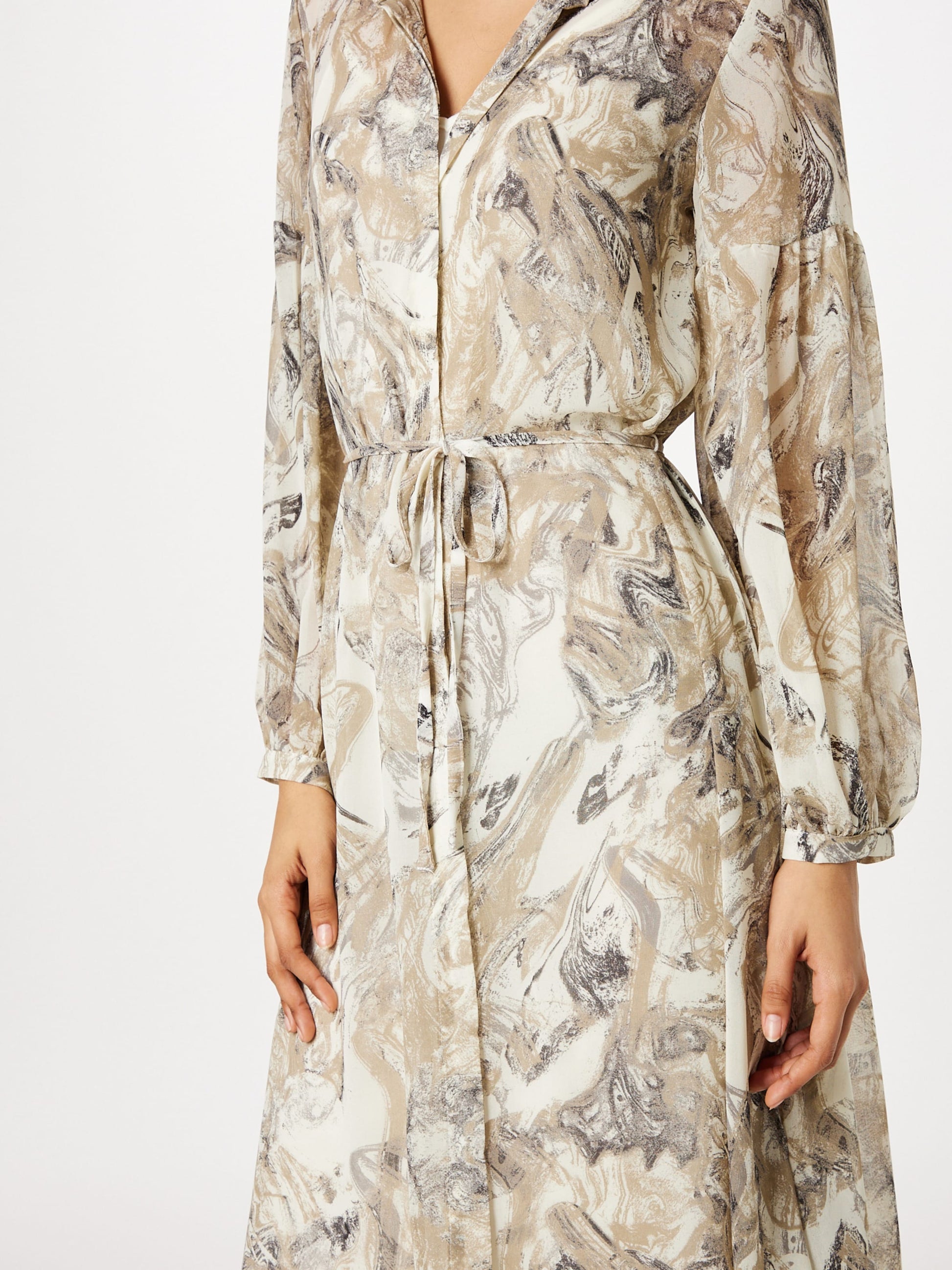 MOSS COPENHAGEN Blousejurken Blousejurk Kabrina Dames Beige / Lichtbeige