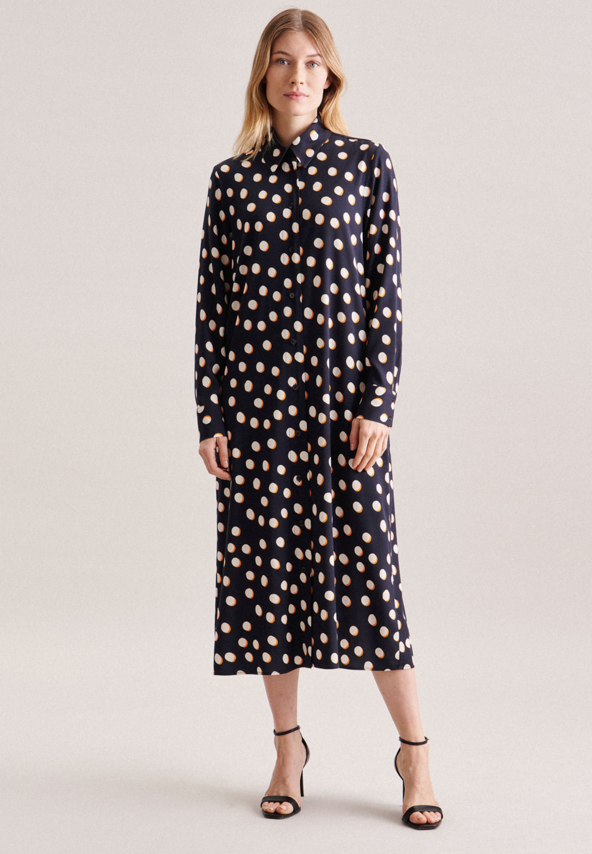 Seidensticker Blousejurken Blousejurk Schwarze Rose Dames Donkerblauw