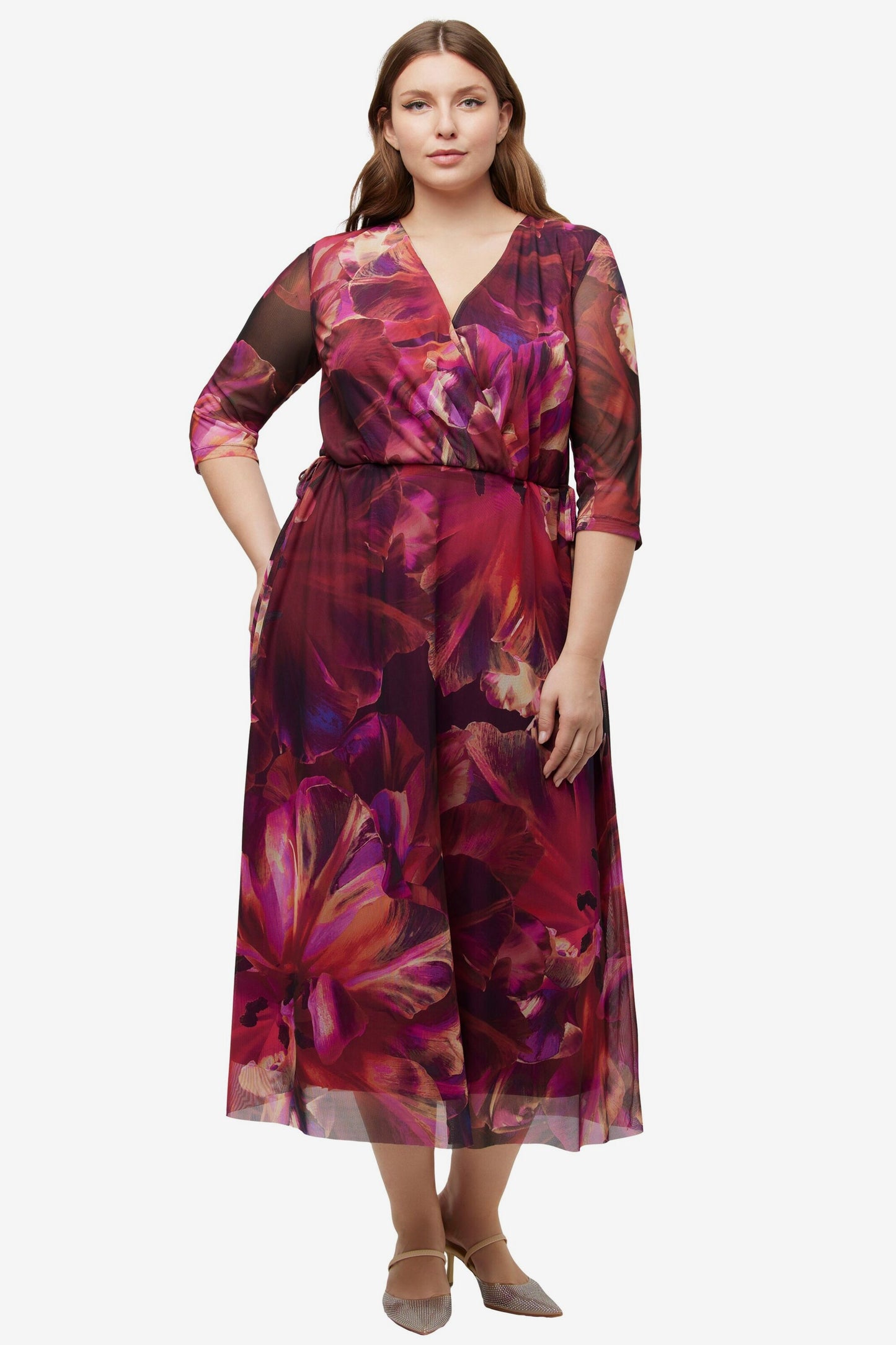Ulla Popken Avondjurken Avondjurk Dames Rood / Bordeaux