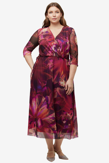 Ulla Popken Avondjurken Avondjurk Dames Rood / Bordeaux