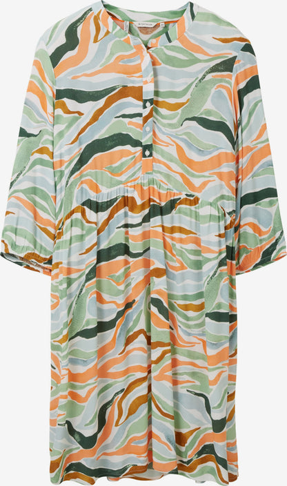  Blousejurken Blousejurk Dames Pastelgroen / Donkergroen