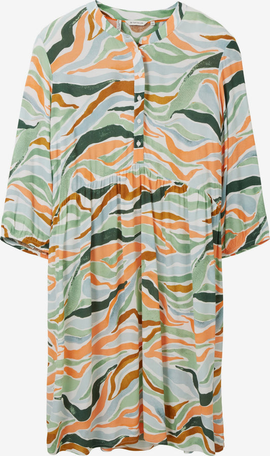  Blousejurken Blousejurk Dames Pastelgroen / Donkergroen