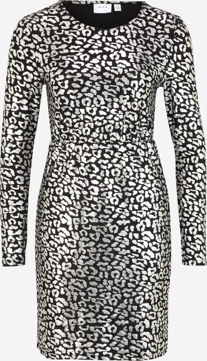 Vila Mini Jurken Jurk Dames Zwart / Zilver