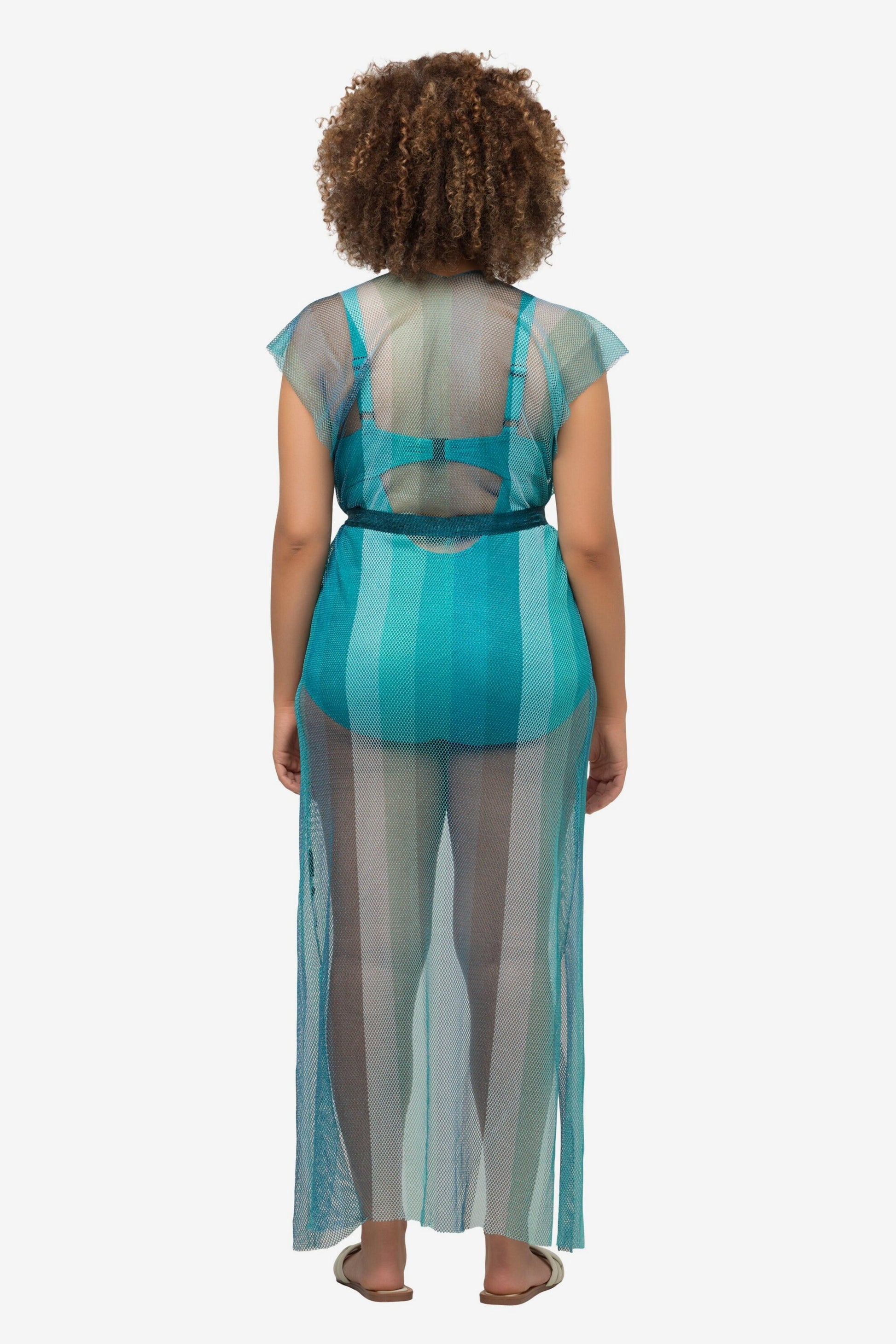 Ulla Popken Strandjurkjes Strandjurk Dames Navy / Aqua