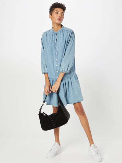 Replay Blousejurken Blousejurk Dames Blauw