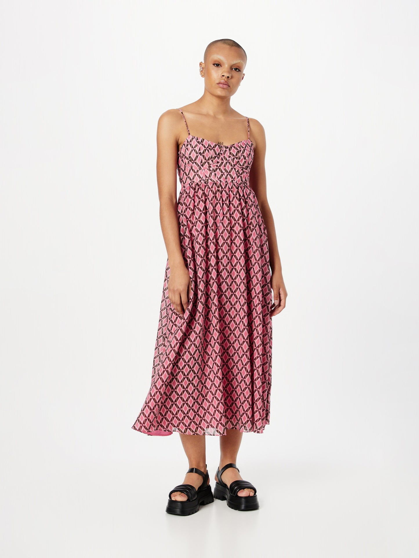 Bardot Midi Jurken Jurk HAVEN Dames Pink