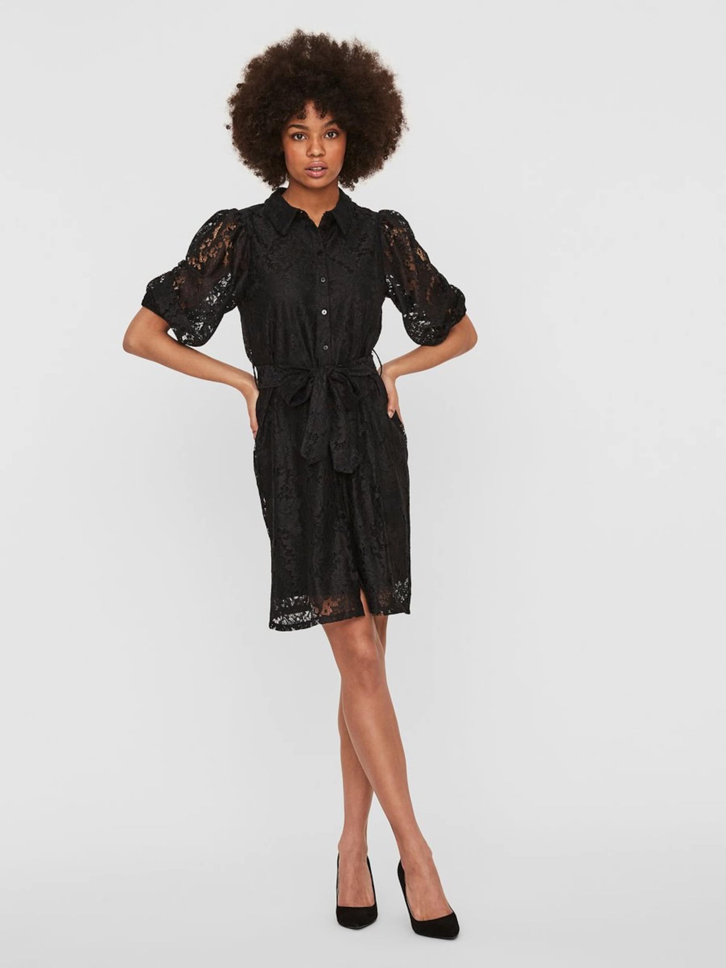 Vero Moda Blousejurken Blousejurk BONNA Dames Zwart
