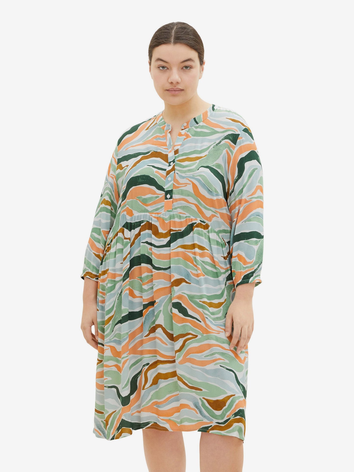  Blousejurken Blousejurk Dames Pastelgroen / Donkergroen
