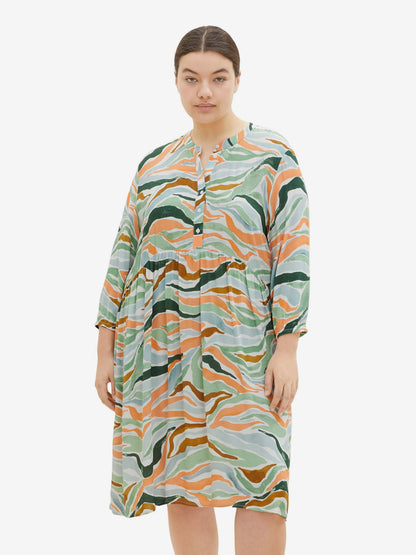  Blousejurken Blousejurk Dames Pastelgroen / Donkergroen