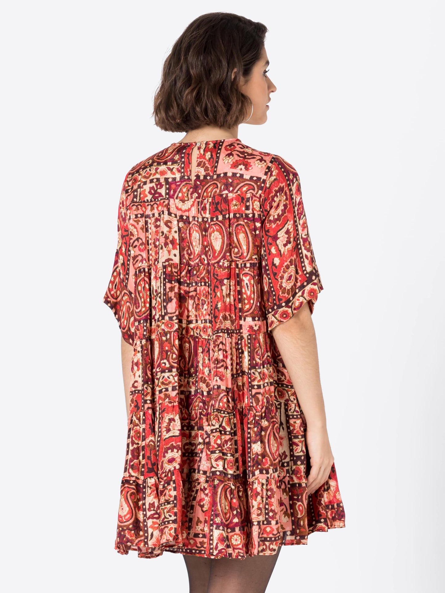 WAREHOUSE Mini Jurken Jurk Dames Rood / Donkerrood