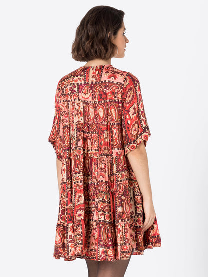 WAREHOUSE Mini Jurken Jurk Dames Rood / Donkerrood