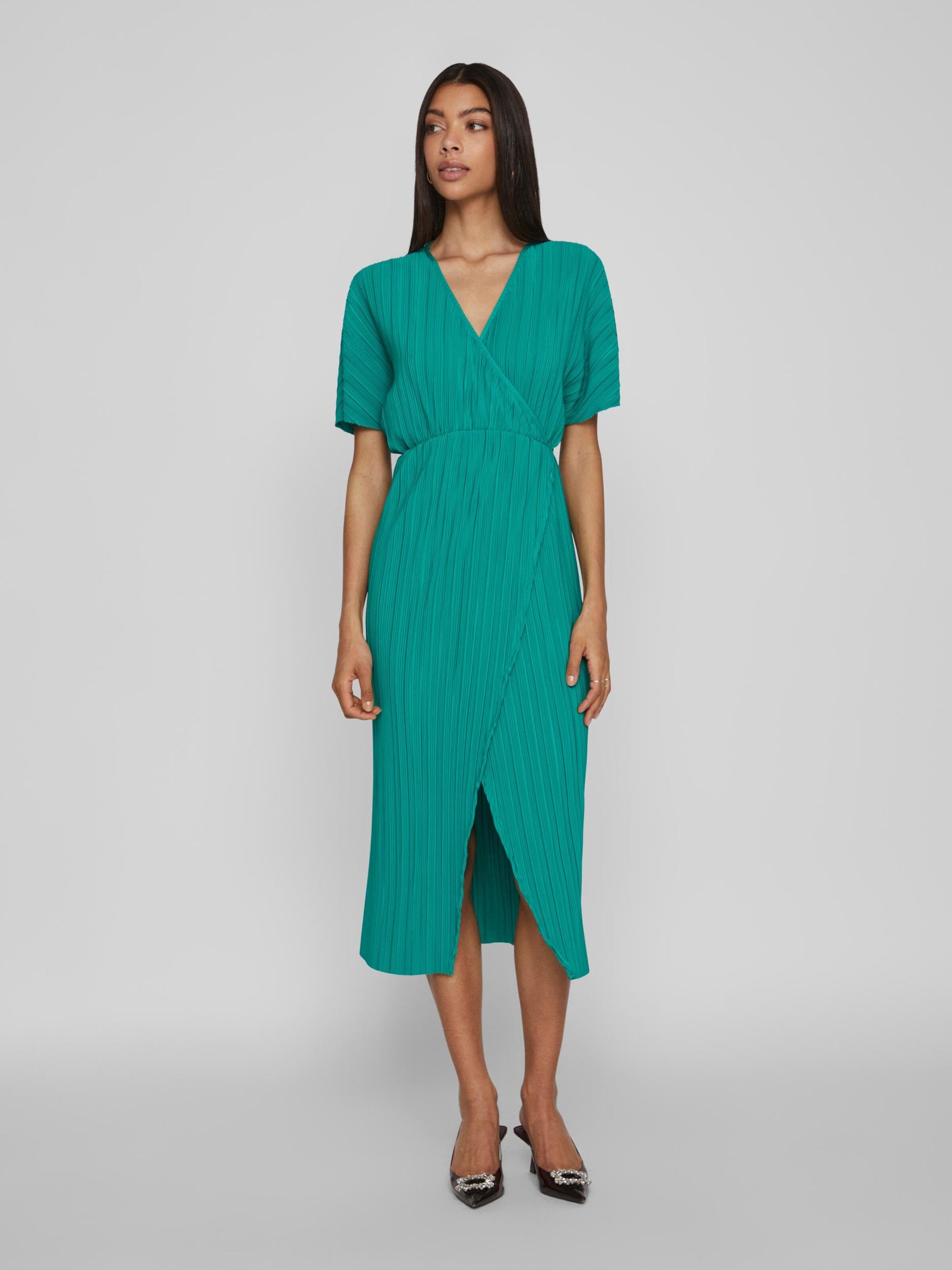 Vila Midi Jurken Jurk Beba Dames Jade Groen