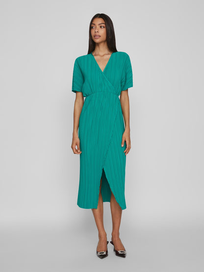 Vila Midi Jurken Jurk Beba Dames Jade Groen