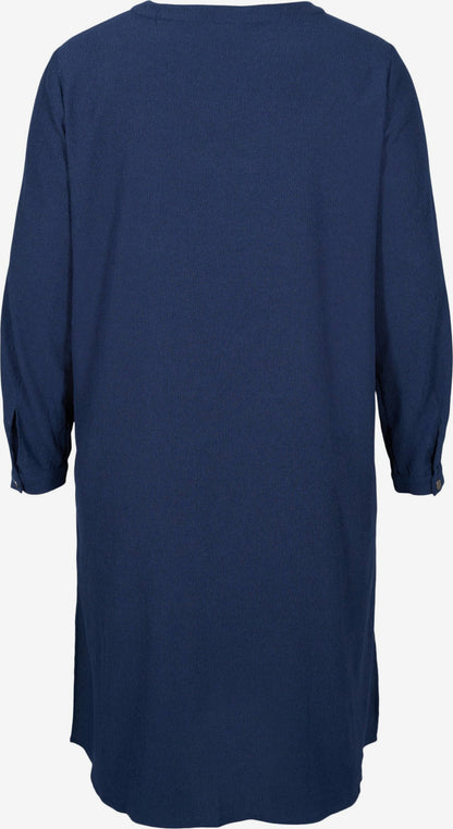 Zizzi Blousejurken Blousejurk Dames Marine