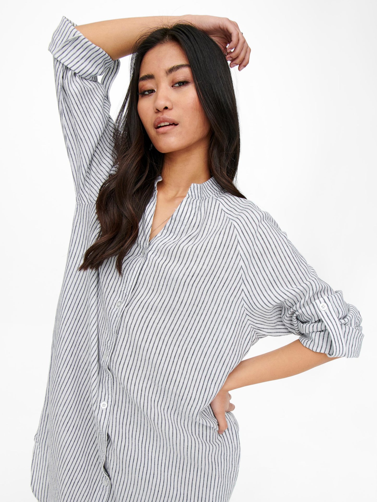 ONLY Blousejurken Blousejurk Linette Dames Wit