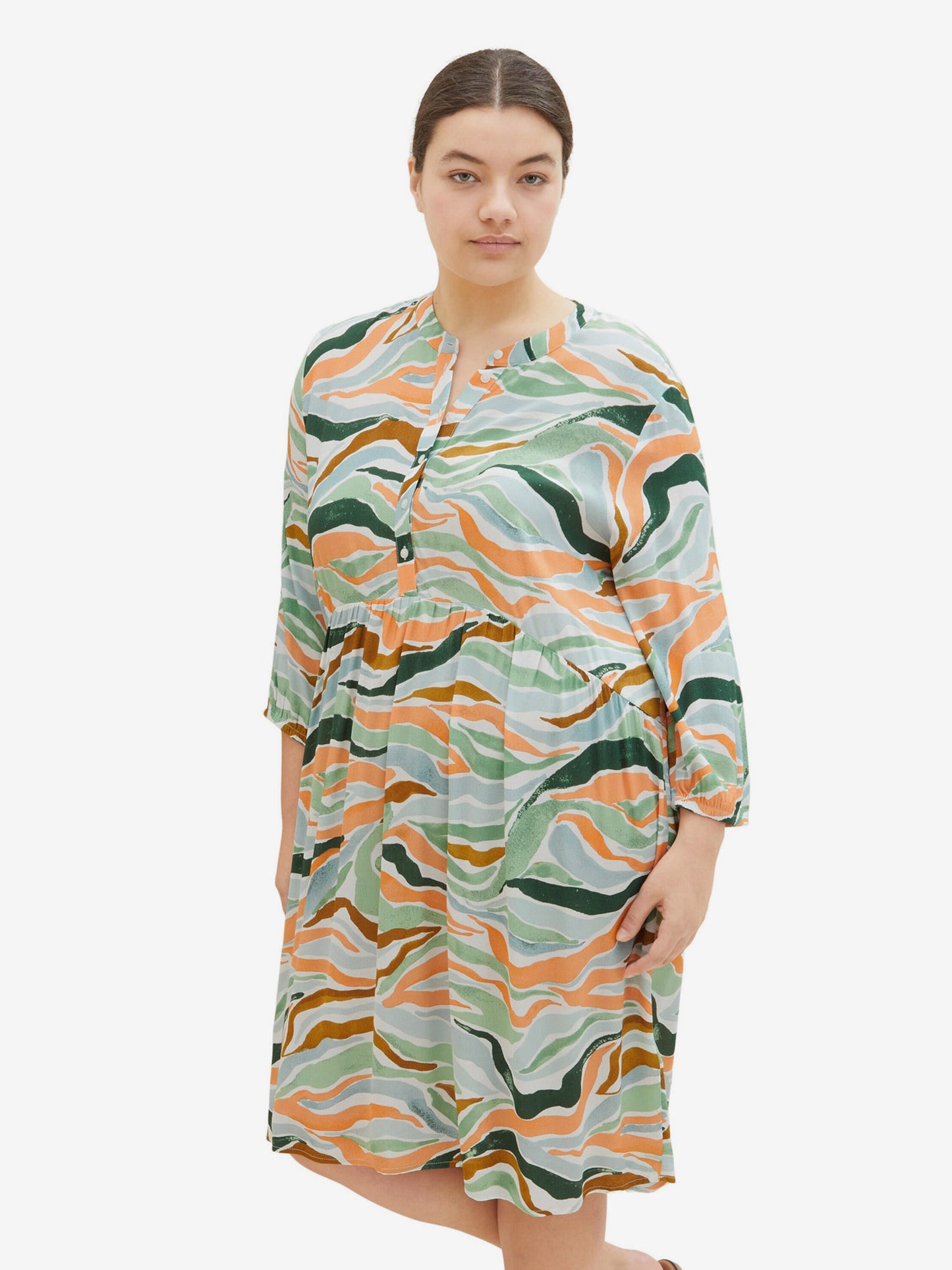  Blousejurken Blousejurk Dames Pastelgroen / Donkergroen