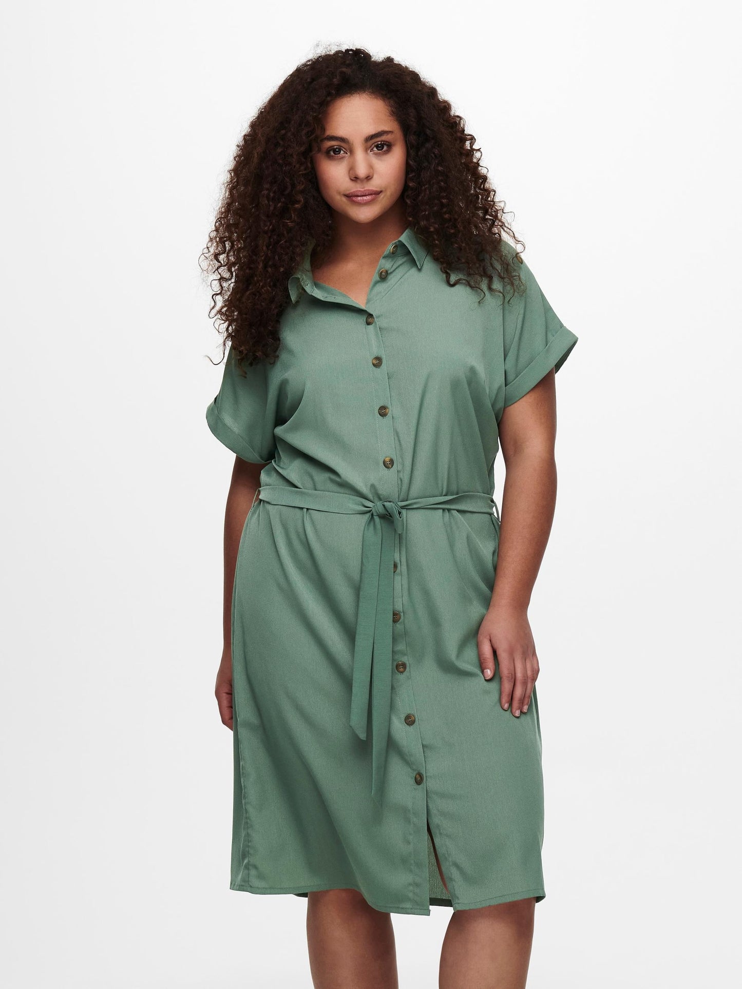 ONLY CARMAKOMA Blousejurken Blousejurk Dames Mintgroen