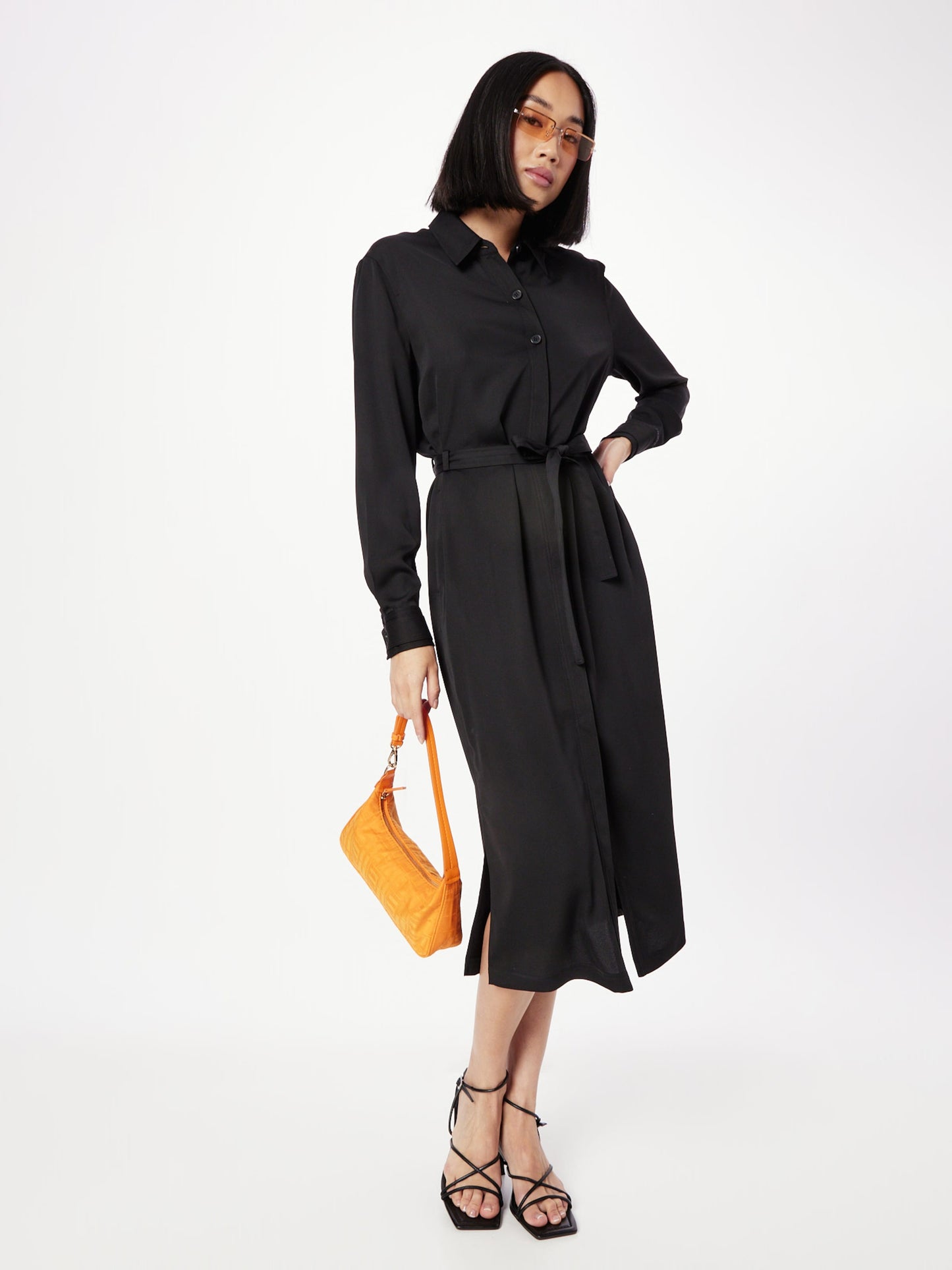 Calvin Klein Blousejurken Blousejurk UTILITY Dames Zwart