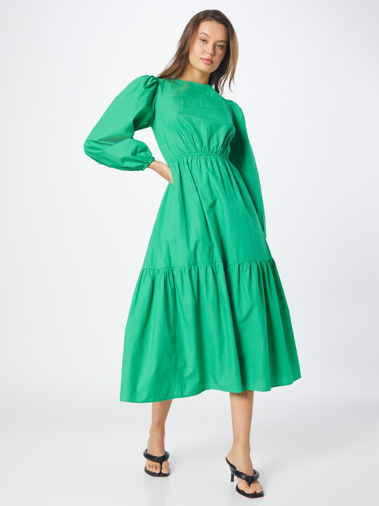 WAREHOUSE Midi Jurken Jurk Dames Grasgroen