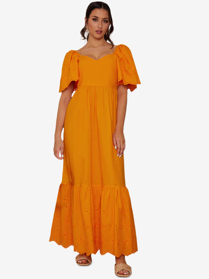  Maxi Jurken Jurk Dames Oranje