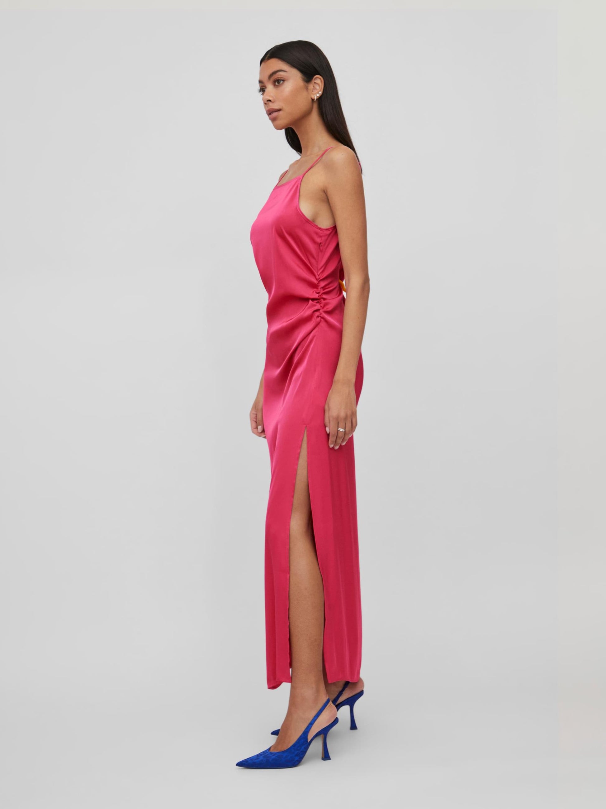 Vila Maxi Jurken Jurk Ravenna Dames Magenta