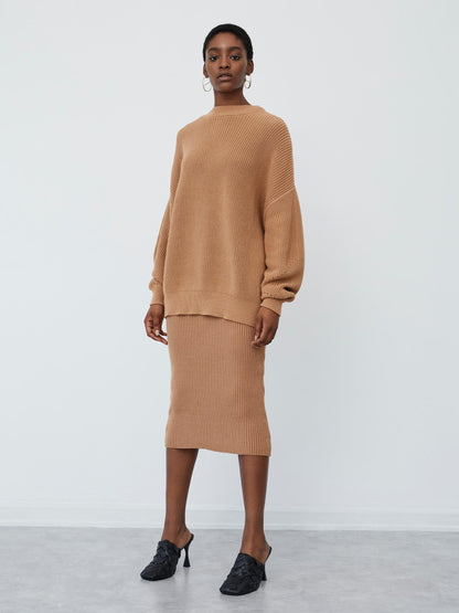  Midi Jurken Jurk Nia Dames Camel