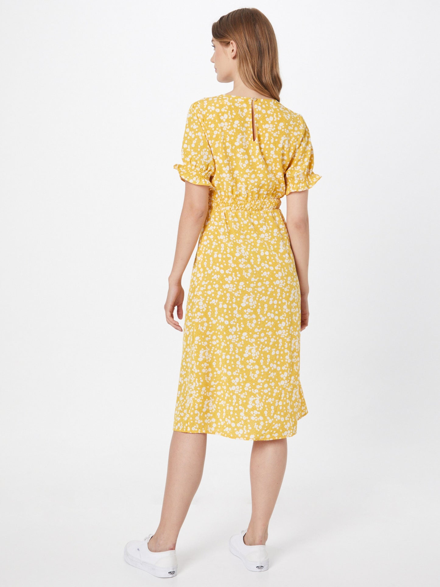 Louche Midi Jurken Jurk CORINA Dames Mosterd