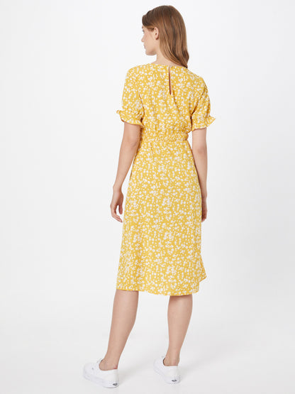 Louche Midi Jurken Jurk CORINA Dames Mosterd