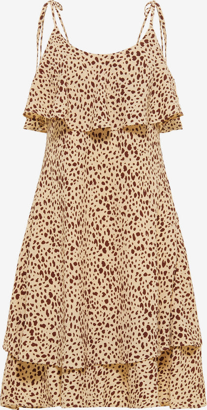IZIA Zomerjurken Zomerjurk Dames Beige