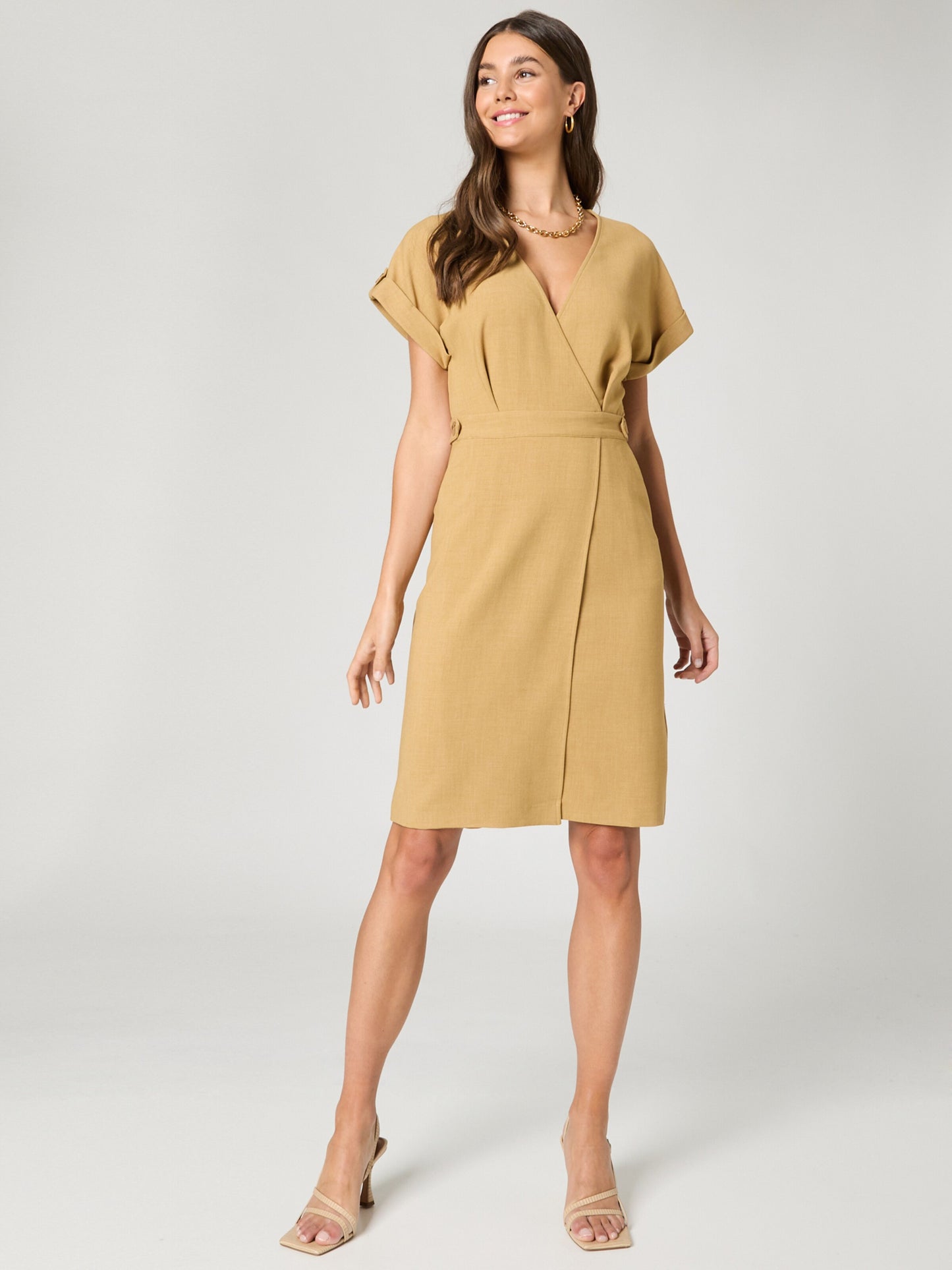  Mini Jurken Jurk Sarina Dames Beige