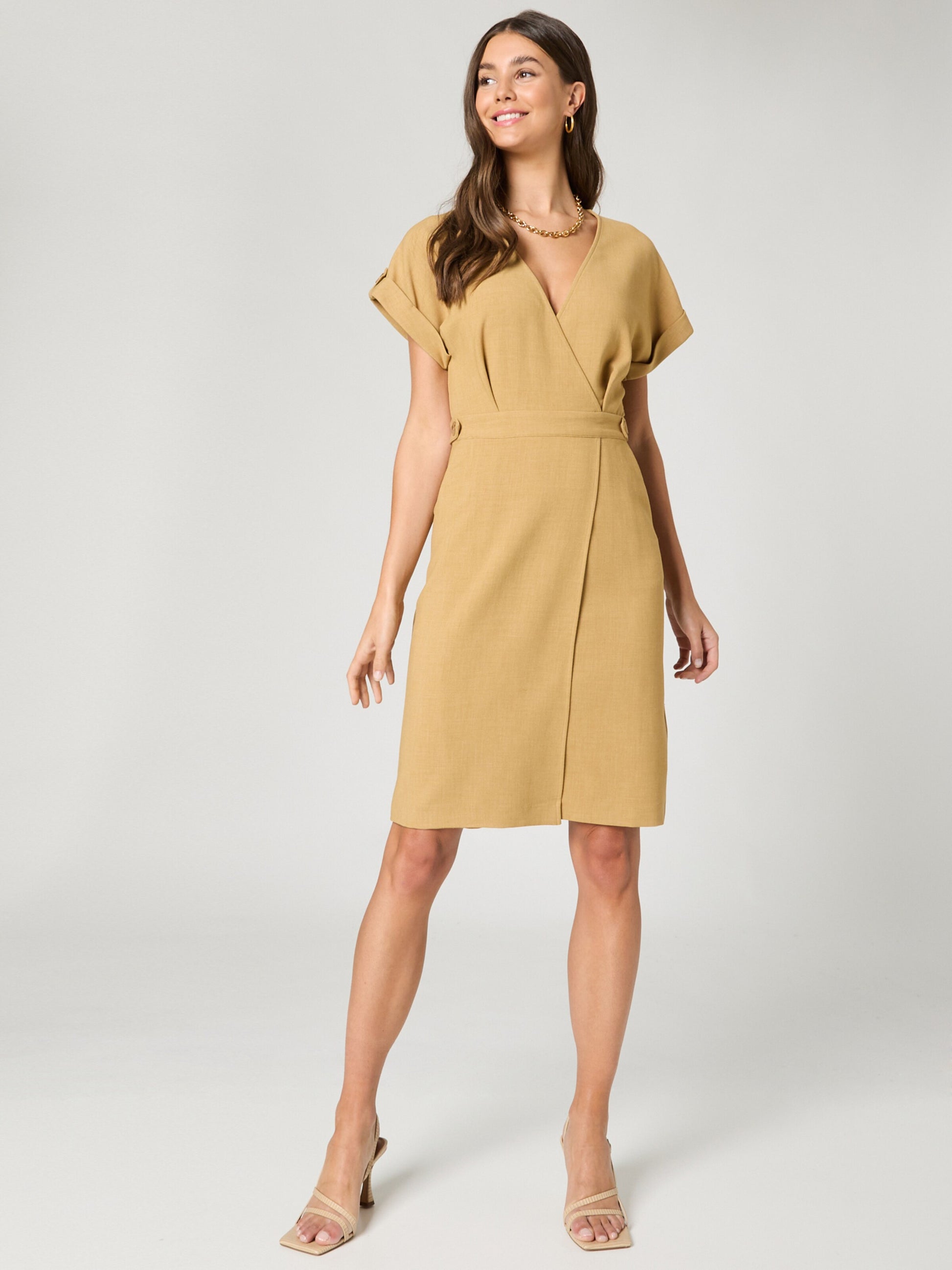  Mini Jurken Jurk Sarina Dames Beige