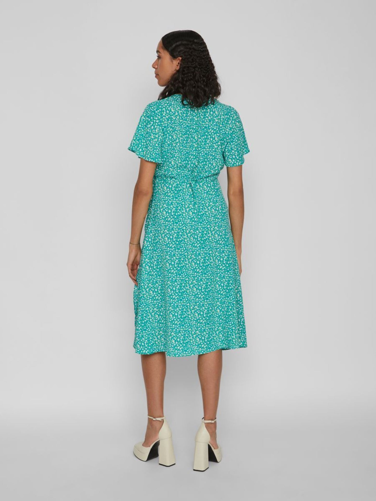 Vila Midi Jurken Jurk Dames Groen / Jade Groen