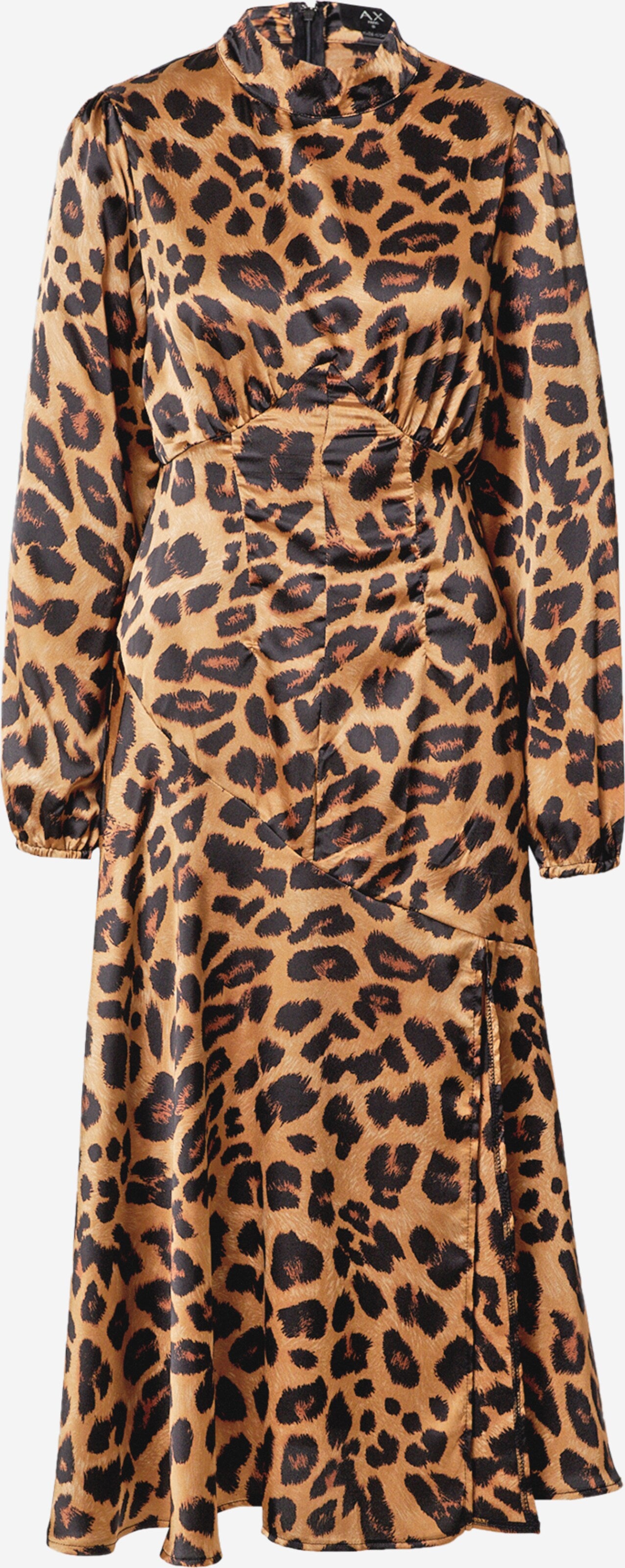AX Paris Midi Jurken Jurk Dames Bruin / Lichtbruin