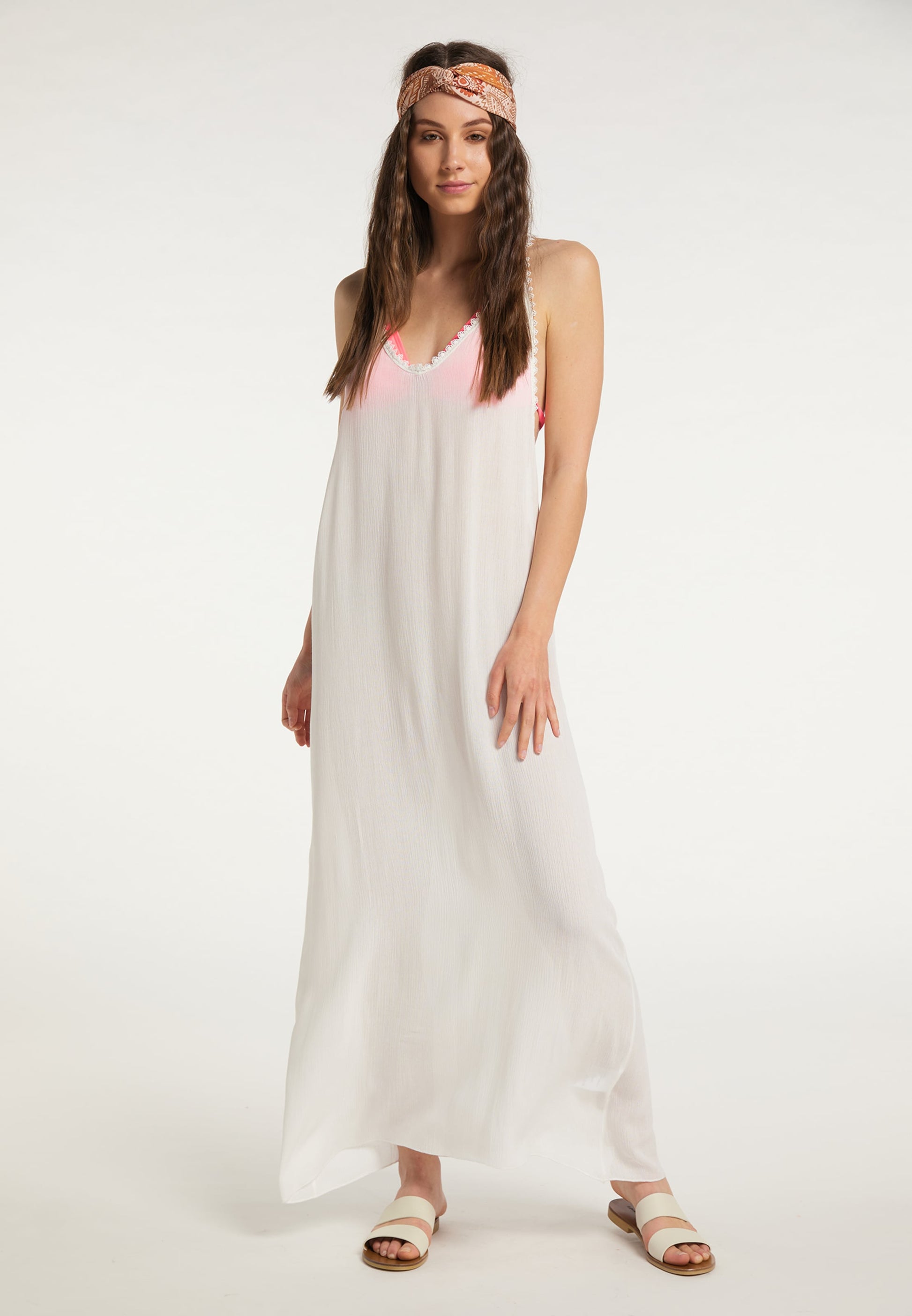 IZIA Strandjurkjes Strandjurk Dames Wit