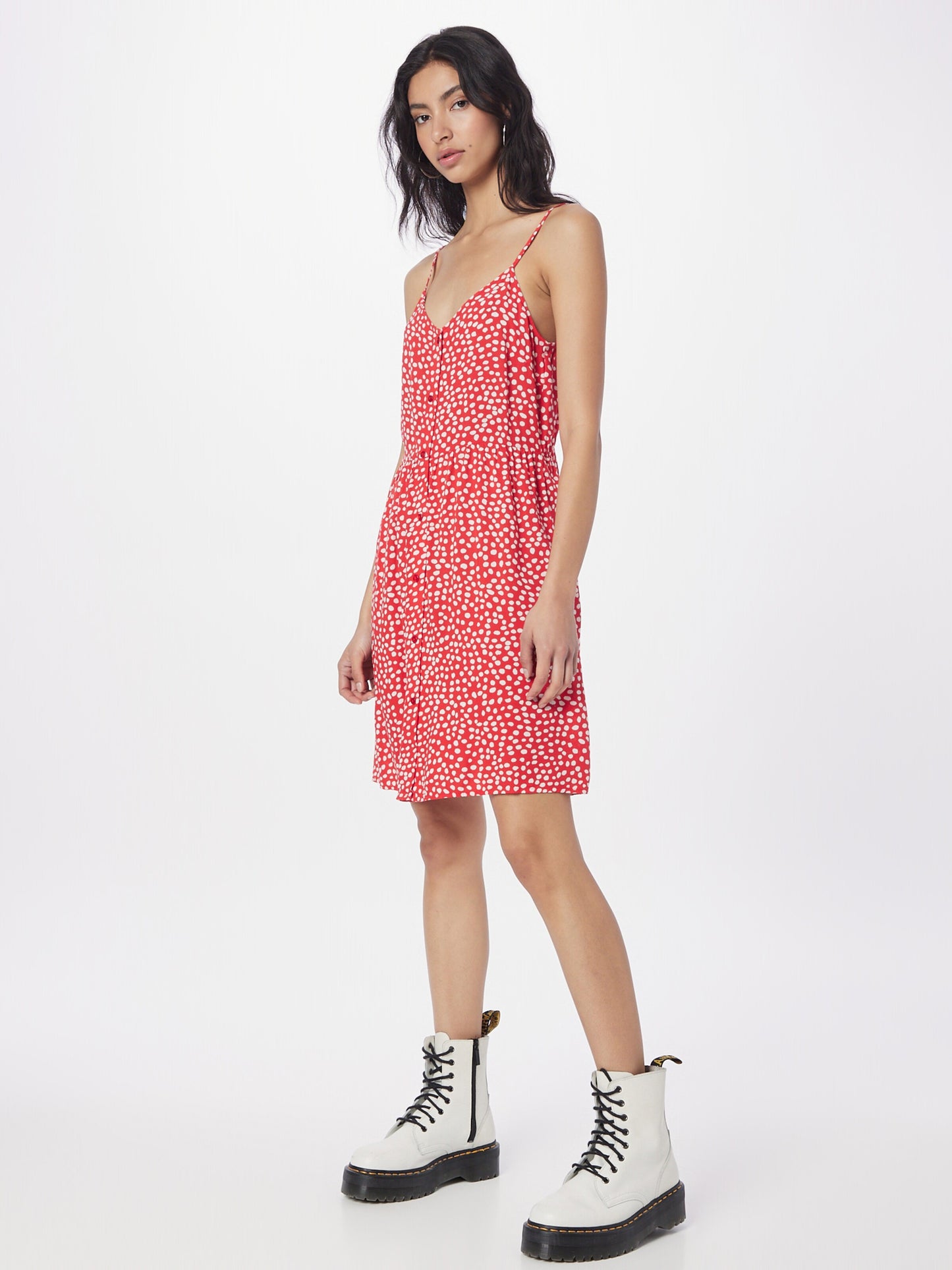 Pieces Zomerjurken Zomerjurk TALA Dames Knalrood