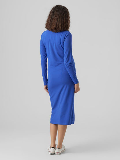 Mamalicious Midi Jurken Jurk Mia Dames Azuur