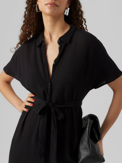 Vero Moda Tall Blousejurken Blousejurk Menny Dames Zwart