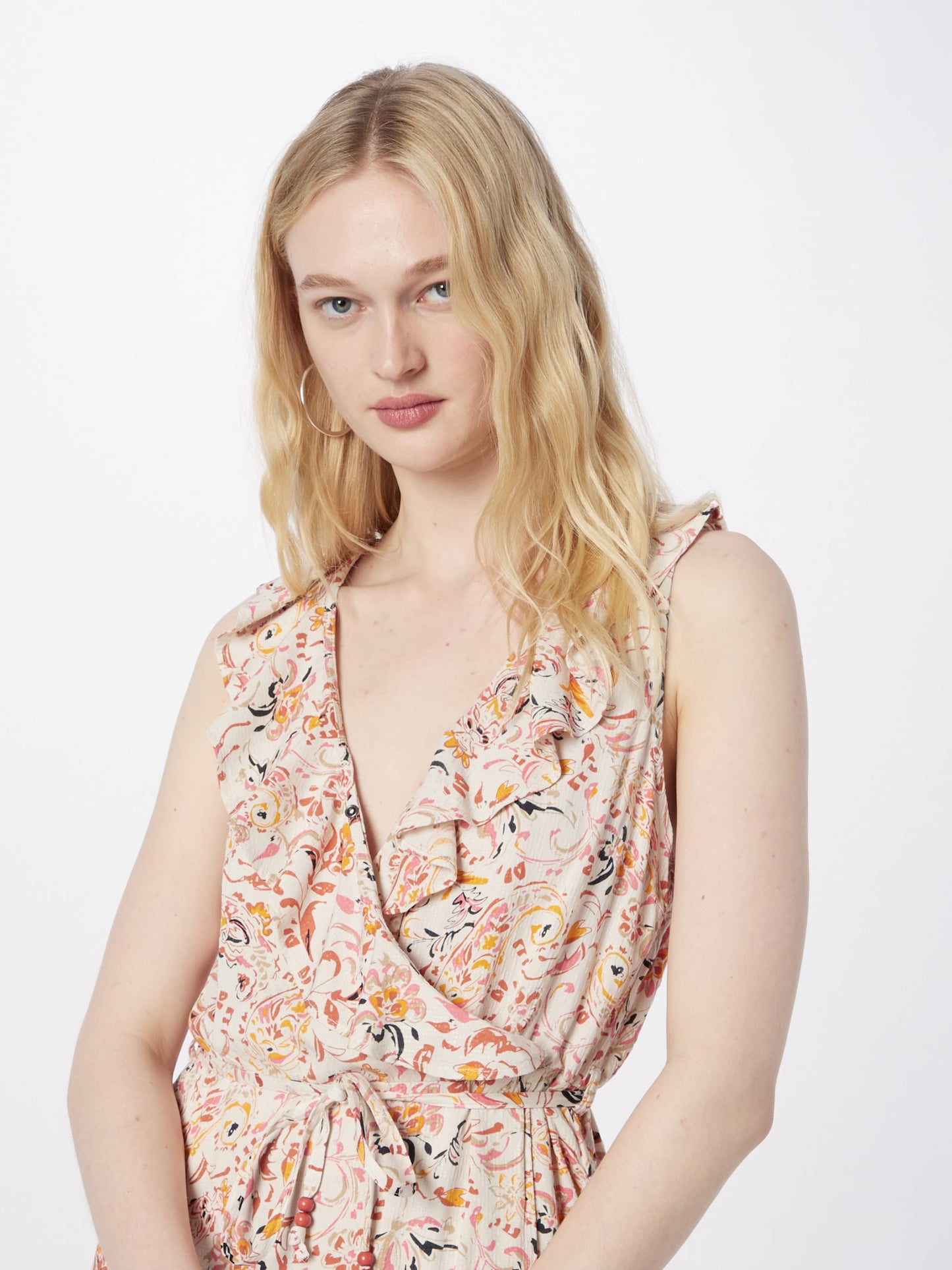 Garcia Midi Jurken Jurk Dames Beige